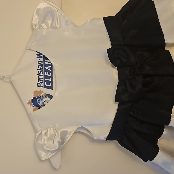 GYMBOREE Black and White Striped Satin Bow Formal Dress - Picture 4 of 10